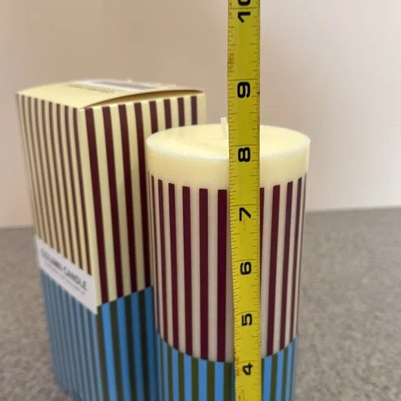 Candle Hay Yellow Brown Light Blue & Army Medium - Picture 6 of 7